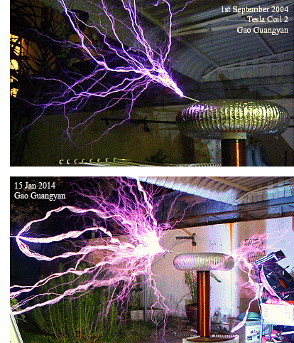 Tesla Coil with a Six-Pack Capacitor